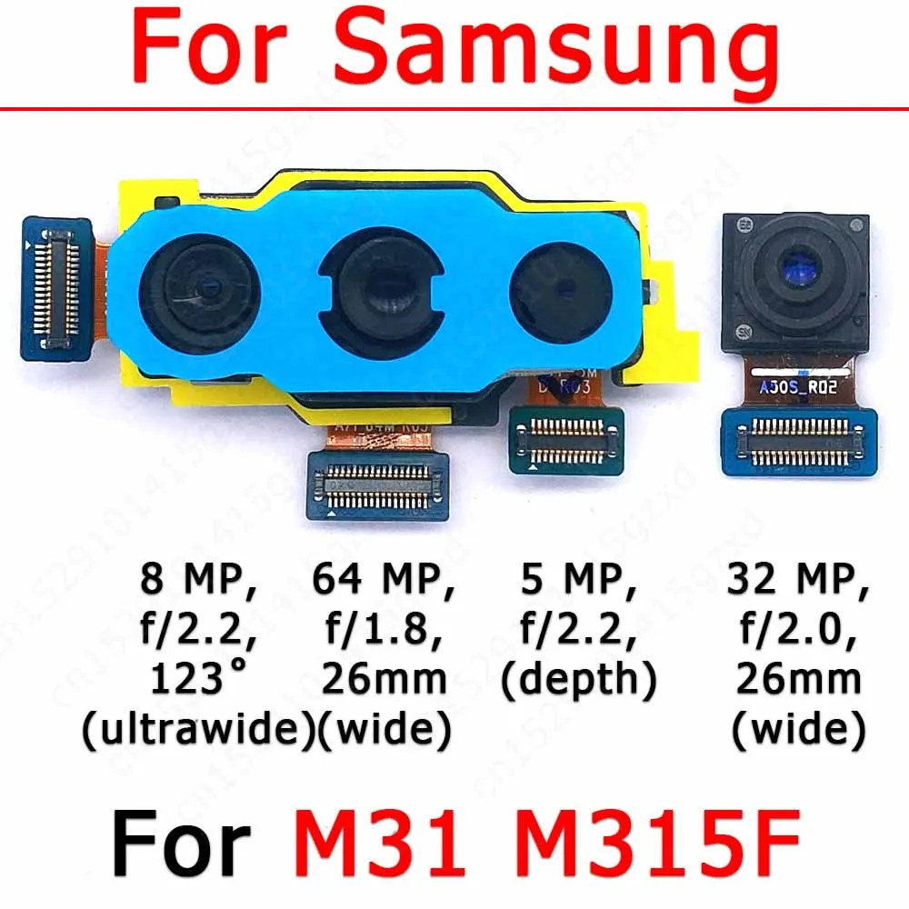 

Оригинальная передняя задняя камера для Samsung Galaxy M31 M315 задняя фронтальная задняя маленькая камера для селфи Модуль гибкий запасные части дл...
