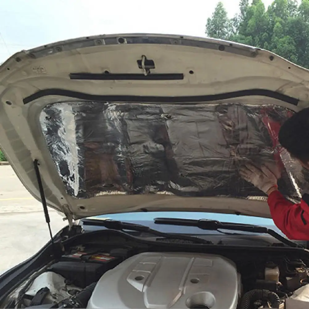 

Sound Insulation Mat Self-adhesive Sound Absorption Silver Color Shock Absorption Heat Pad for Car Accessories