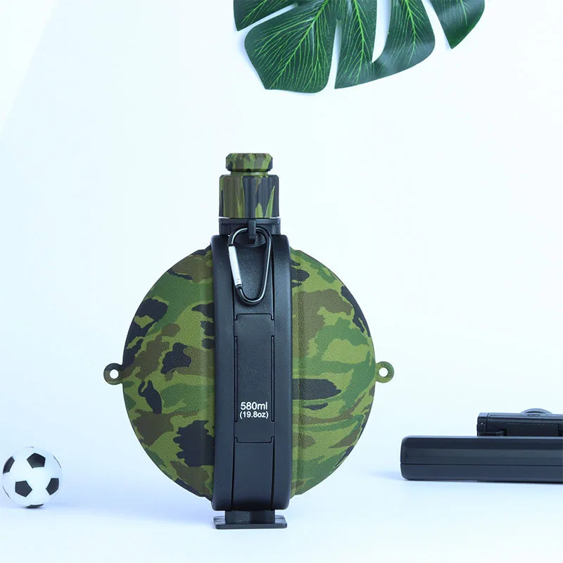 

580ML Food-Grade PP Material Large-Capacity Outdoor Portable Kettle Compass Dedicated Camouflage Sports Folding Water Cup