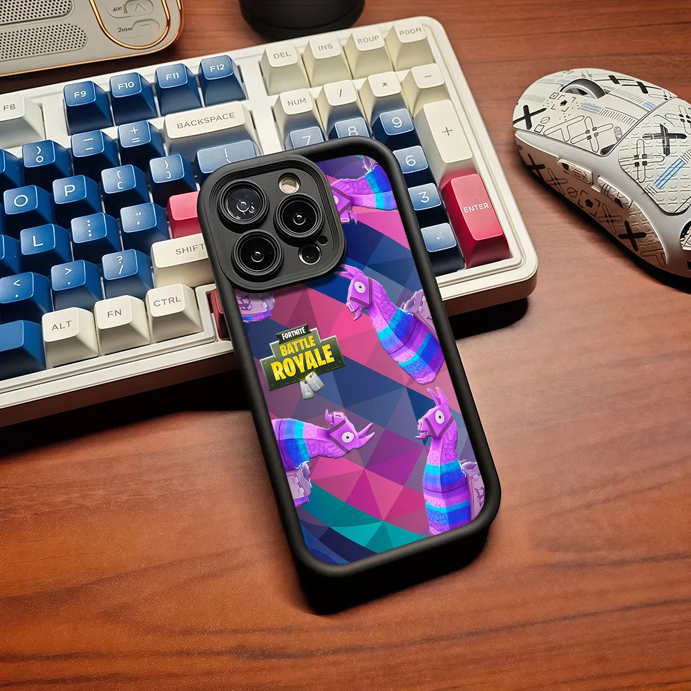Фото Чехол для телефона F-FORTNITE Llama для iPhone 12 11 13 14 15 16 17 Max Pro Plus Air Mini, гибкий силиконовый чехол с защитой от падений №5