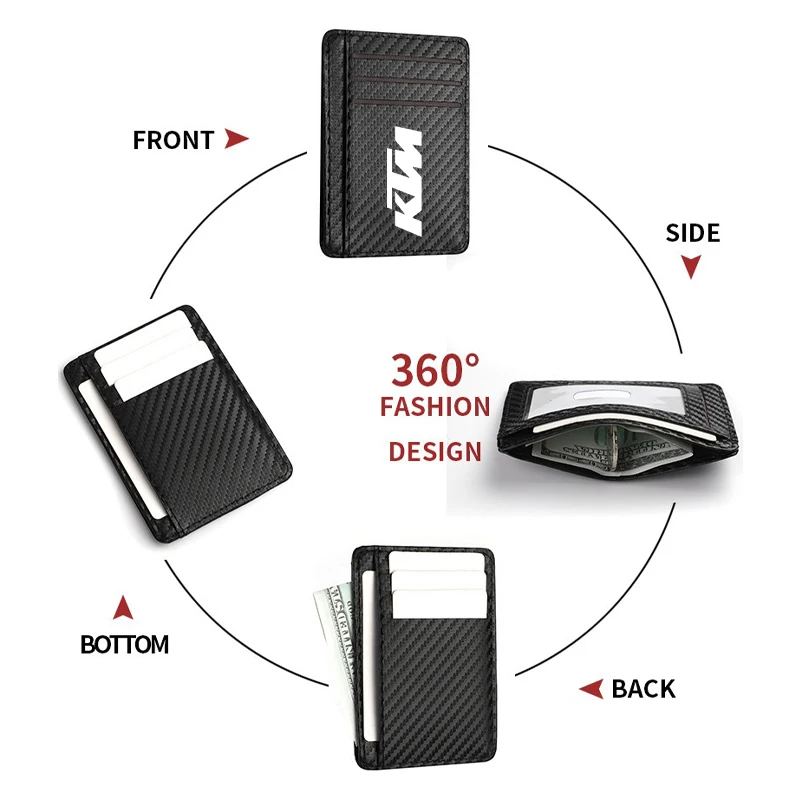 Мужские тонкие минималистичные кожаные кошельки с передним карманом