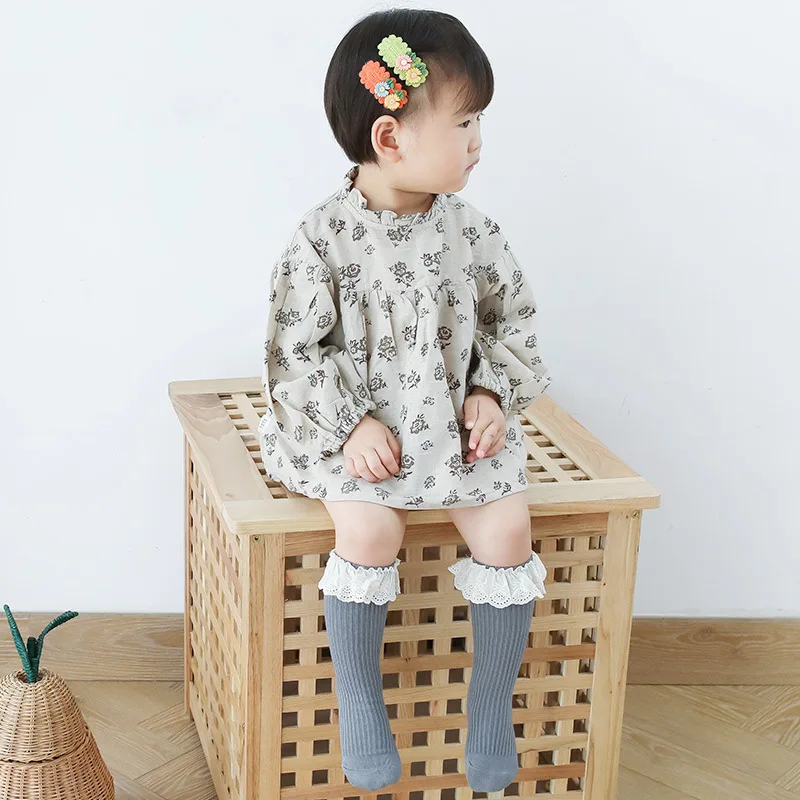 

New Baby Girls socks Long Socks Kids Knee Lengths Soft Cotton baby Socks Kids 0-4 Years Knee High Socks