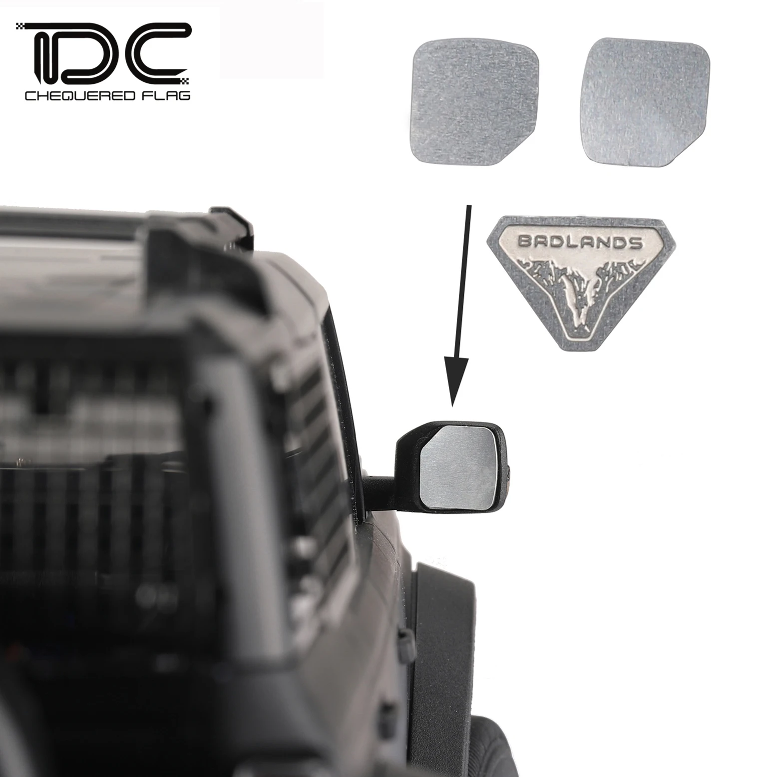 

Металлическое зеркало заднего вида с рефлектором постоянного тока, объектив для телефона 1/18 X, Бронко-защитный Радиоуправляемый гусеничный...