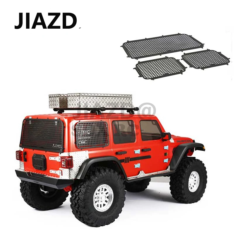 

Металлическая сетка для защиты окон, сетка для радиоуправляемого гусеничного автомобиля 1/10 AXIAL SCX10 III AXI03007, обновленные аксессуары для Jeep, 1 комплект