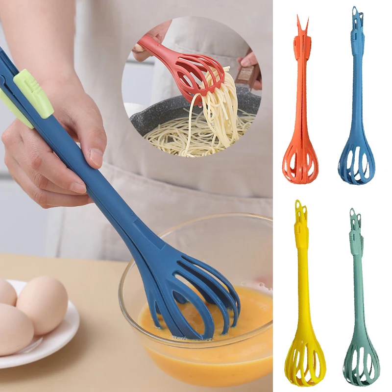 Купи Multifunctional Egg Beater Egg Milk Whisk Pasta Tongs Food Clips Mixer Manual Stirrer Creative Kichen Cream Bake Tool за 148 рублей в магазине AliExpress