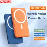 10000mah magnetic power bank wireless charger 15w fast charging universal external auxiliary battery for iphone 13 12 pro xiaomi