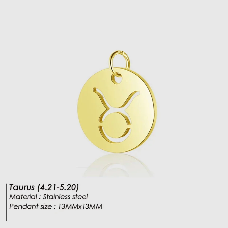 12 дюймов Zodia подвеска со знаком 10 шт. ювелирные изделия из нержавеющей стали