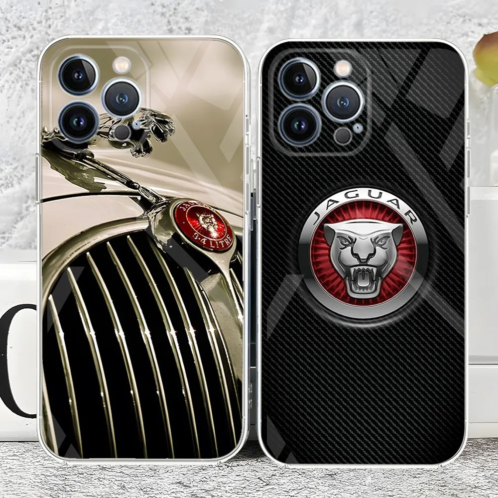 Car jaguar Mouse Pad For iPhone 15 Direct selling 14 12 13 11 Pro Max Mini X XR XS 7 8 Plus hot transparent cover