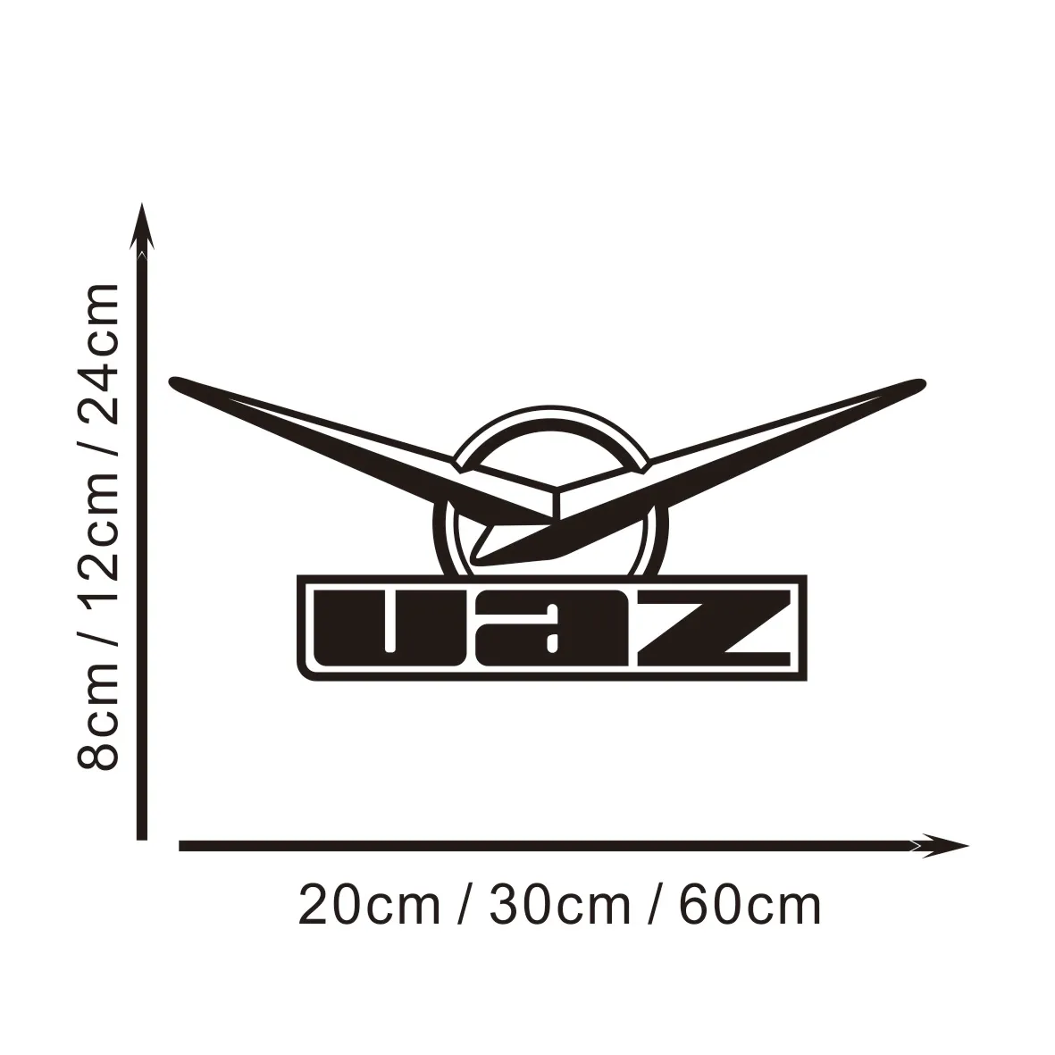 Various Sizes UAZ funny car sticker vinyl decal white/black auto stickers for bumper window decorations