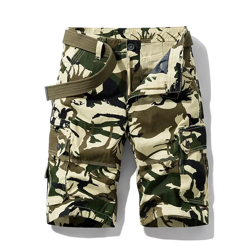 Summer Camouflage Tactical Shorts Pure Cotton Joggers Military Cargo Shorts Trousers Men Blind Can't Afford The Ball Shorts