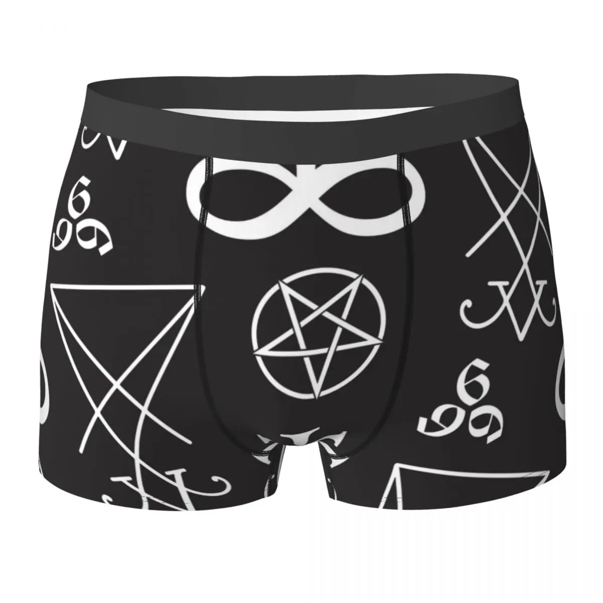 

Boxer Men Underwear Male Panties Shorts Boxer Occult Symbols Leviathan Cross Pentagram Lucifer Sigil Comfortable Shorts Homme