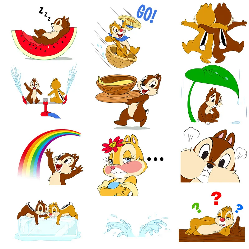 

Детская одежда пластырь Дисней мультфильм теплопередача наклейка чип 'дэйл чипмунк Животные Печать DIY Наклейка детская одежда