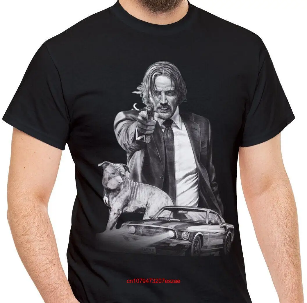 Мужская футболка с длинным или коротким рукавом принтом Джона фитиля из фильма