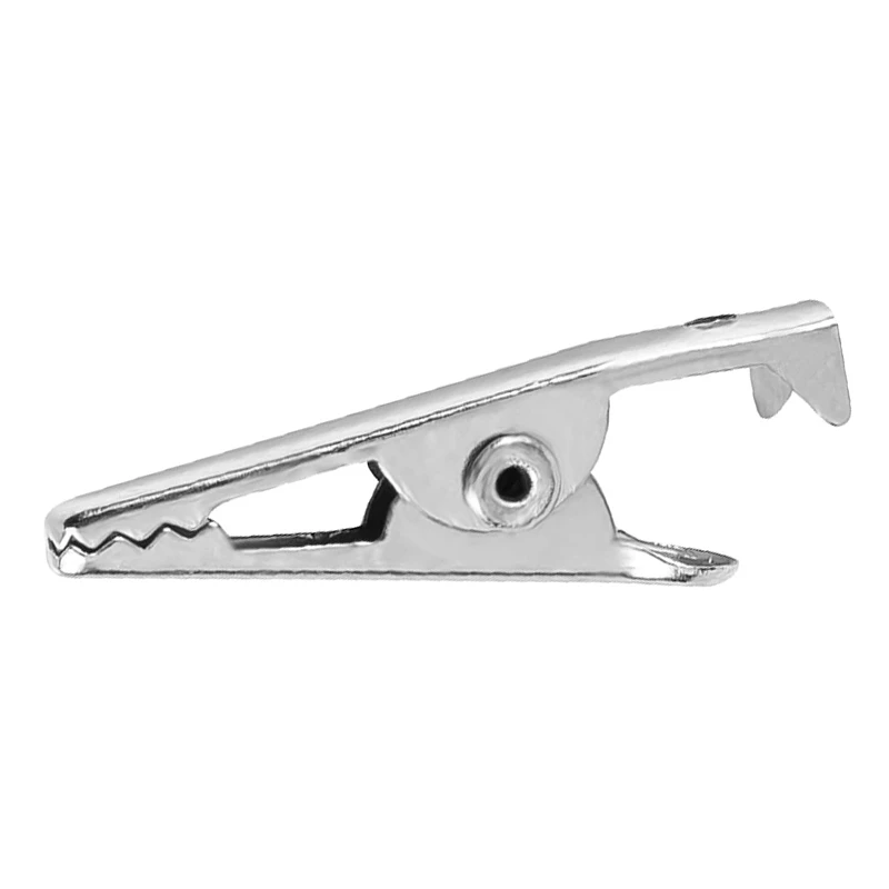 100 шт. 1 06 дюйма/27 мм мини-металлические зажимы типа крокодил серебряного тона