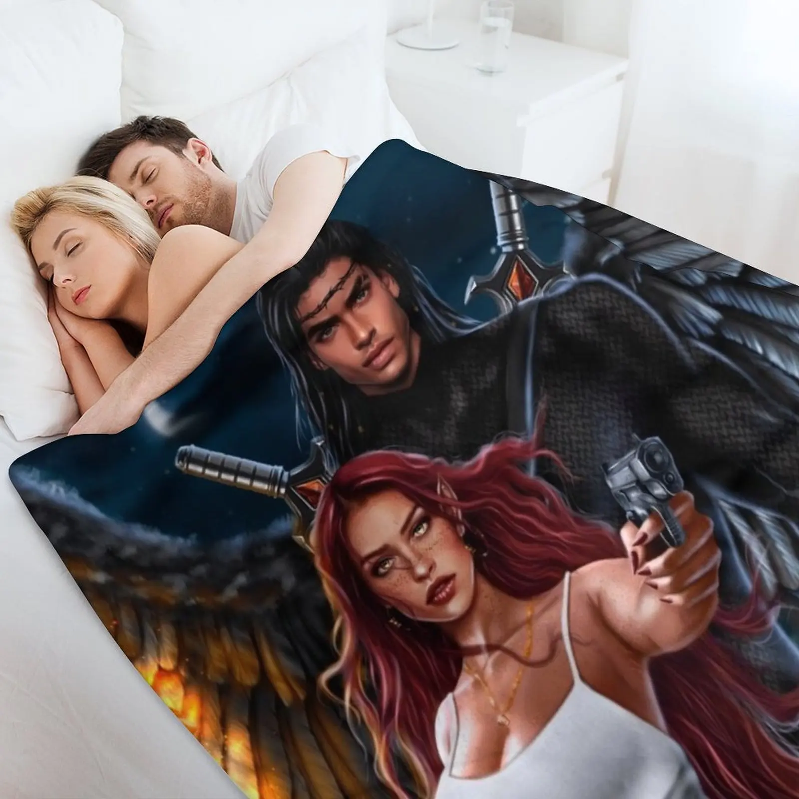 Плед Bryce Quinlan Hunt Athalar и Lehabah из Crescent City манга лохматое одеяло люксового бренда