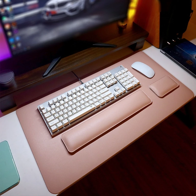 Двухсторонняя кожаная эргономичная клавиатура подставка для рук запястья AXFY