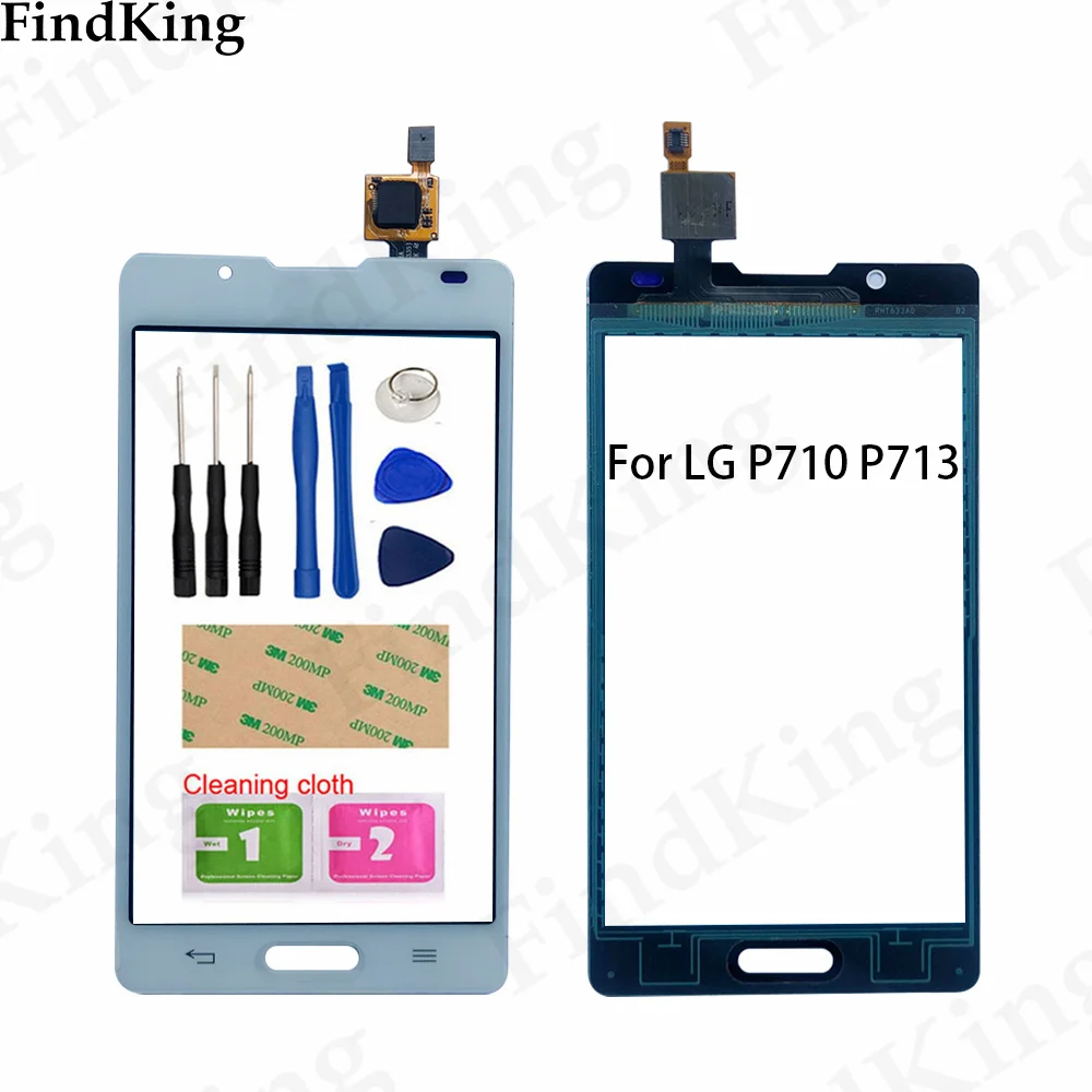 

4.3'' Mobile Touch Panal For LG Optimus L7 II 2 P710 P713 Touch Screen Digitizer Sensor Front Glass Lens Panel Tools 3M Glue