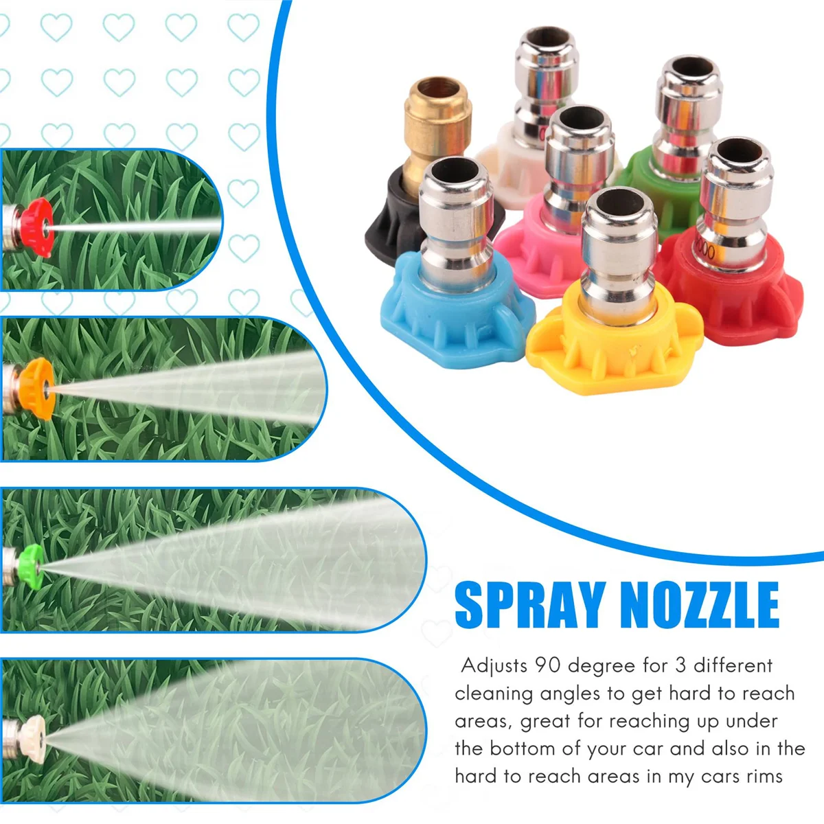 Комплект аксессуаров для мойки высокого давления 7 моделей 1/4 дюйма 4500 Psi шт. в