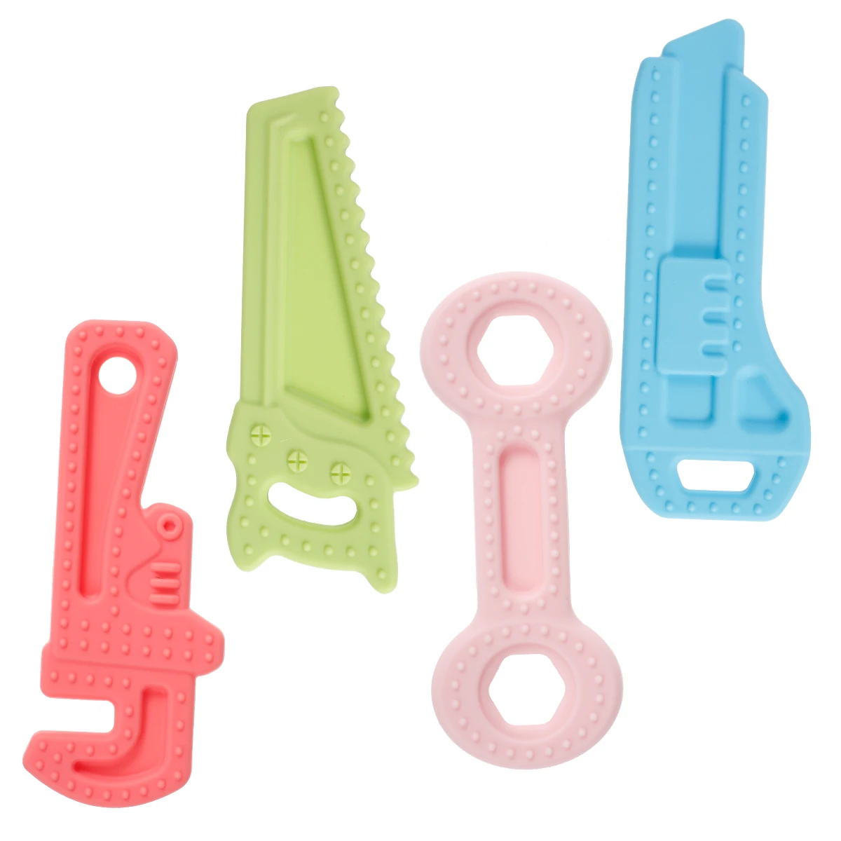 

4pcs Baby Teething Toys Silicone Baby Chew Toy BPA-free Baby Molars Teething Sensory Development Chew Teether Montessori Toys