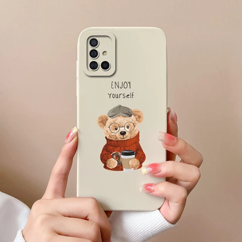 Чехлы для телефонов Samsung Galaxy A51, A71, A31, чехол из жидкого силикона с полным покрытием, противоударный чехол для Samsung A 51, 71, 31, чехол