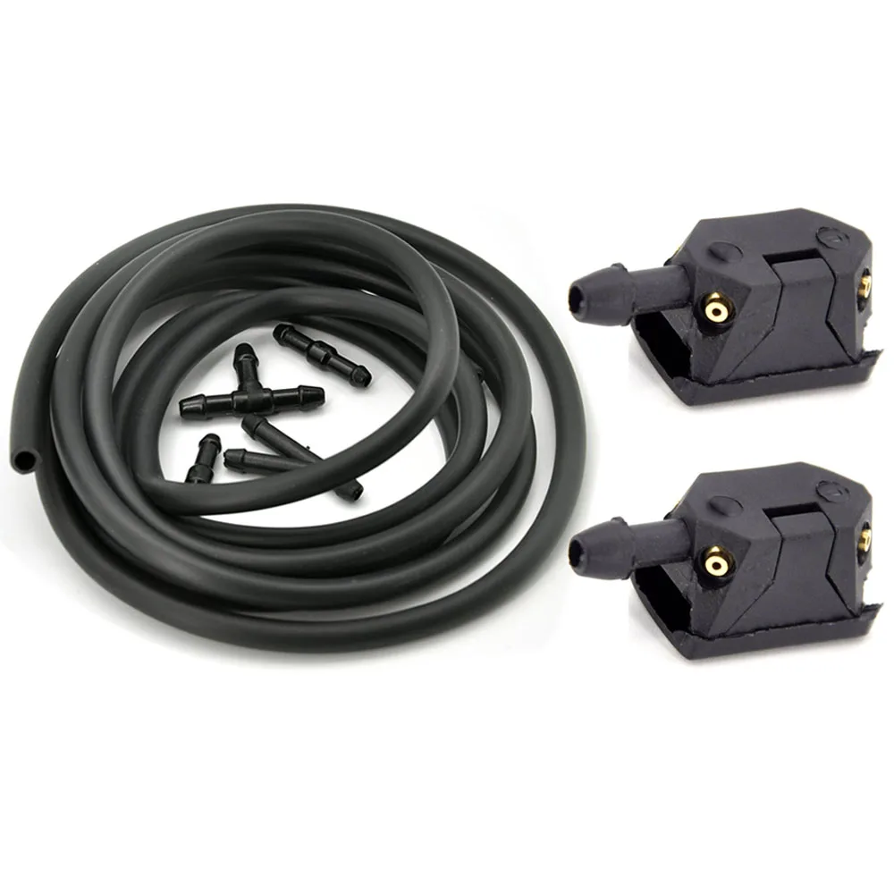 2 шт. универсальные автомобильные щетки для омывателя ветрового стекла, форсунки для распыления воды, установленные на 8 мм, 9 мм, регулируемый рычаг, 4-стороннее обновление