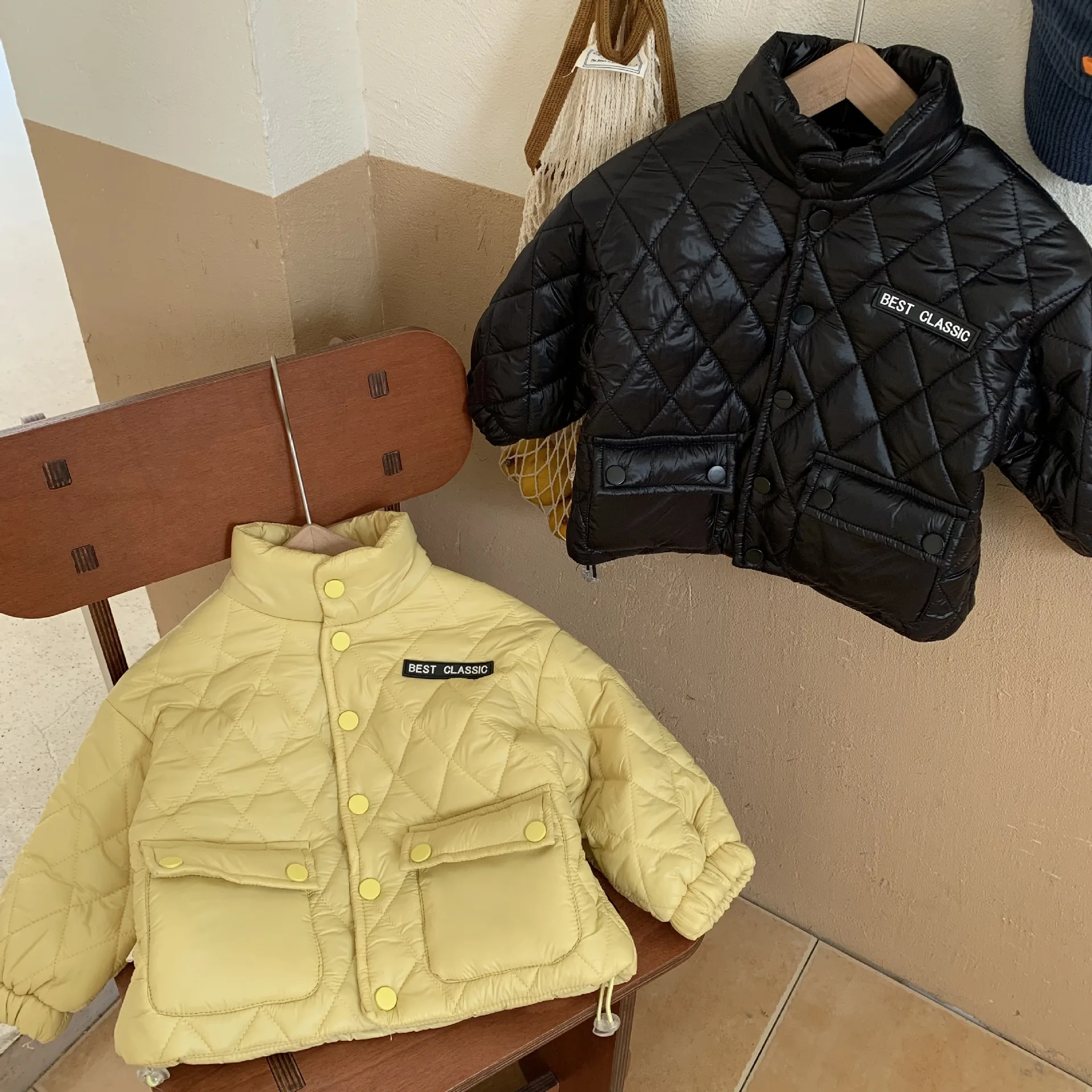 

New Cotton Padded Jacket Boys Waterproof Coats Winter Korean Children Overalls Clothing Baby Thicken Warm Coat 1-5Y Kids Parkas
