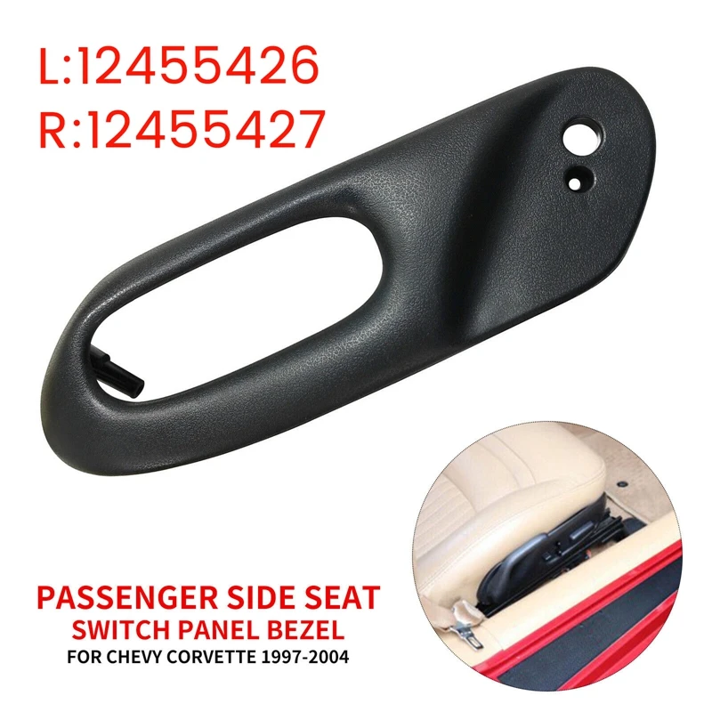 

1Pair Power Seat Switch Bezel Trim 12455426 12455427 For Chevy Corvette 1997-2004 Car Seat Adjustment Panel Cover