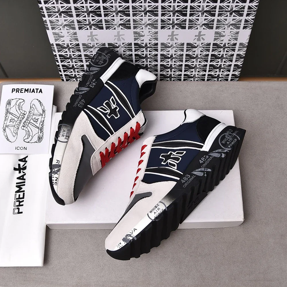 PREMIATA/мужская легкая роскошная замшевая дышащая классическая спортивная обувь в