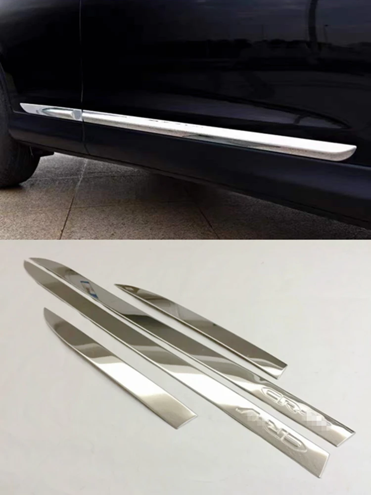 

Accessories For Honda CRV CR-V 2012-2016 Stainless Steel Side Door Molding Body Strip Streamer Protection Lid Molding Cover Kit