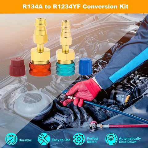 R1234yf быстроразъемные Муфты R1234YF к R134a конверсионные адаптеры для R1234yf системы кондиционирования воздуха, подзарядка