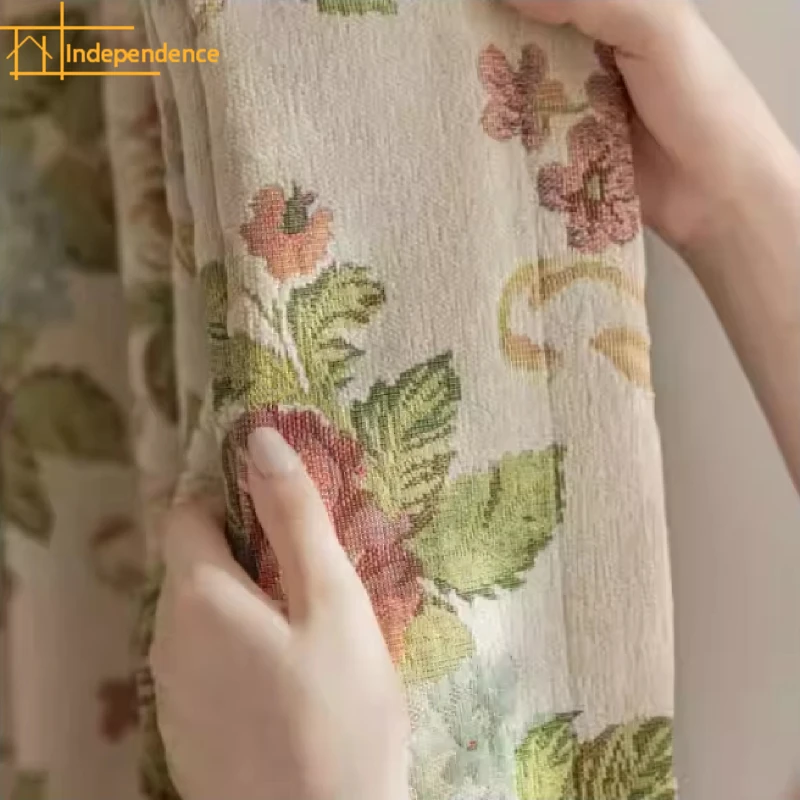 Американские утолщенные жаккардовые плотные шторы из синели окрашенные в пряже