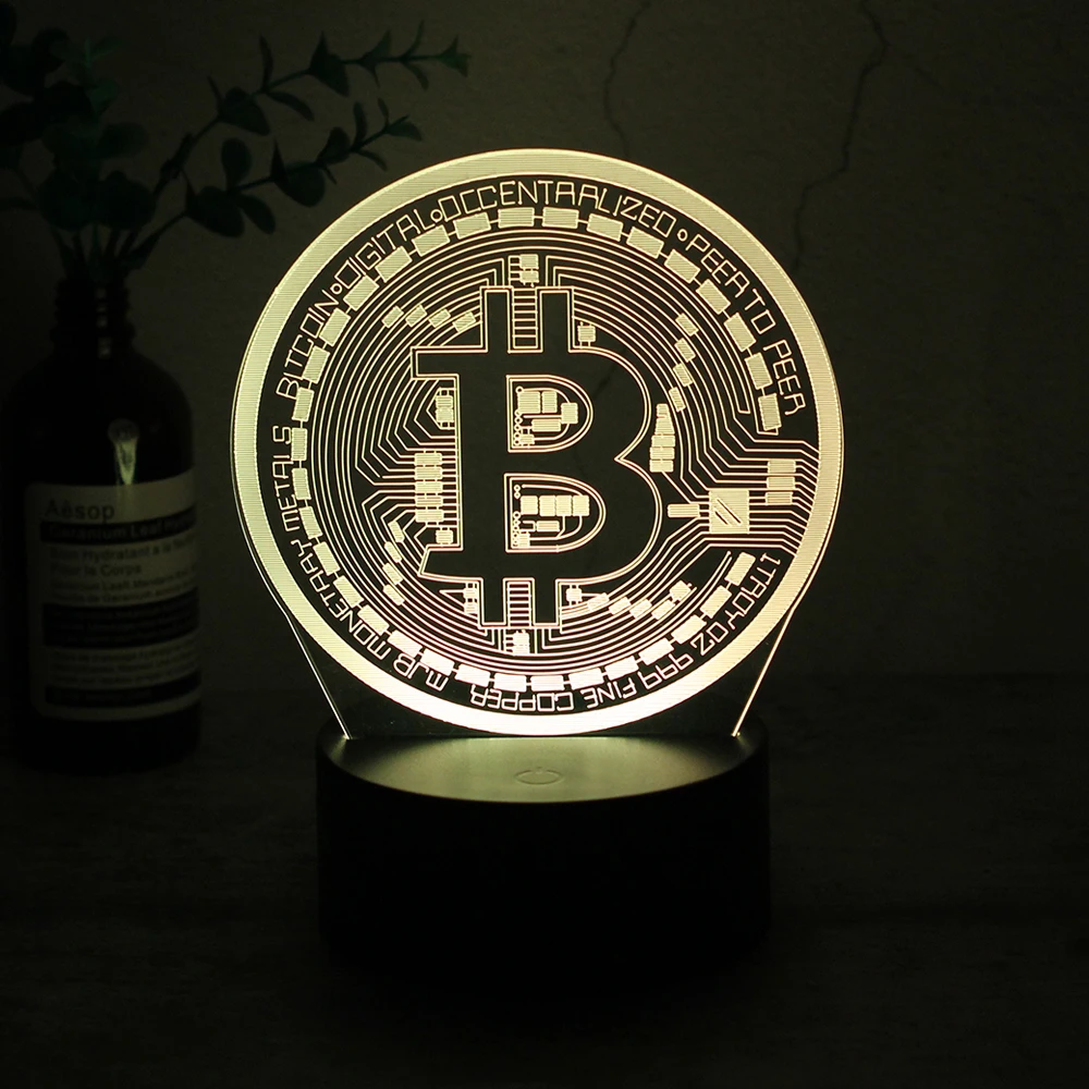 

Anime Led Night Light Bitcoin Demon Slayer Acrylic Board Bedroom Decortion Touch Table Lamp Special-Purpose Acrylic Board