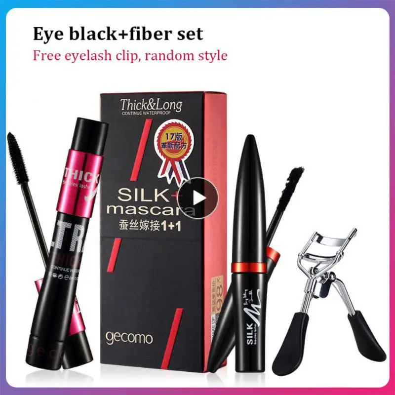 

Eyelashes Extension Waterproof Mascara 4d Silk Fiber Mascara Sparkling Eyes Eyelashes Lengthening Black Mascara Eyes Makeup