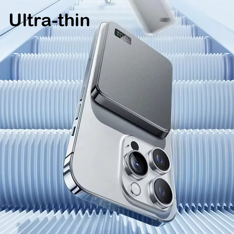 Фото VIVO 50000 мАч Магнитный беспроводной ультратонкий аккумулятор CCC Power Bank PD25W 3C Портативная батарея с быстрой зарядкой для Magsafe для iPhone Xiaomi №3