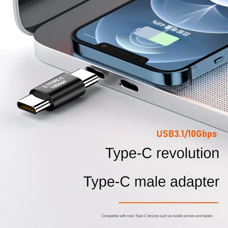 

Type-C Interface Usb3.1 Converter Full-function Bidirectional 4k Screen Projection Video Lightning3 Type-c Male-to-male Adapter