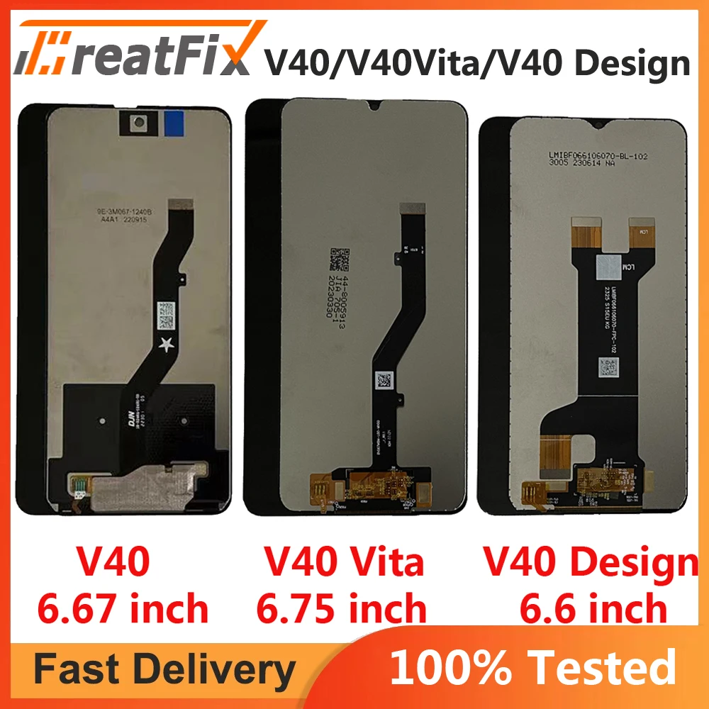 Фото Для ZTE Blade V40 9045 ЖК-дисплей с цифровым преобразователем сенсорного экрана для ZTE Blade V40 Vita 8045 V40 Smart 7040 V40 Design 8046 ЖК-сенсор №1