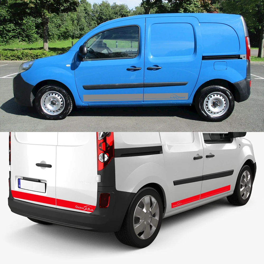 4 шт. автомобильные дверные наклейки для Renault Kangoo 1 2 3 4x4 MK1 MK2 MK3 аксессуары тюнинга