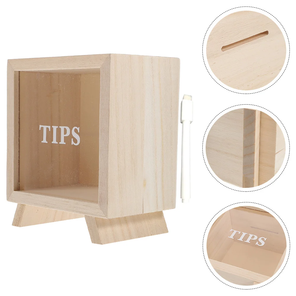 

House Decorations Home Piggy Bank Kids Display Case Money Saving Box Adult Adults Clear Household