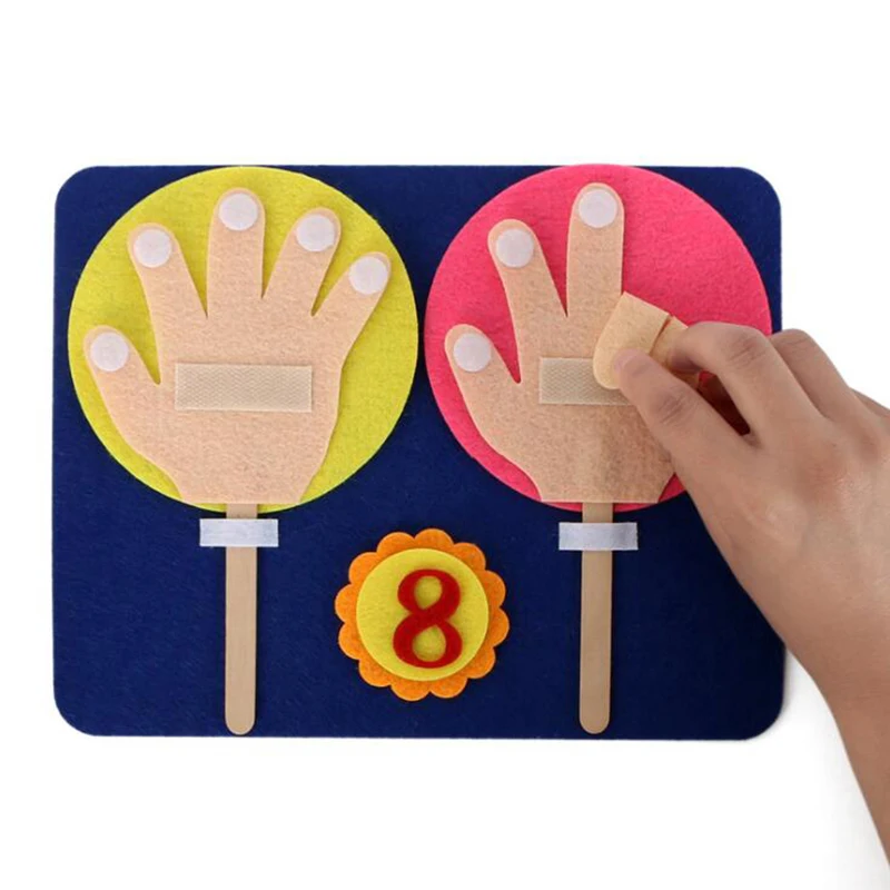 

Children Math Toys Diy Handmade Felt Finger Numbers Teaching Aids Weaving Craft Educational Toys 2022 New