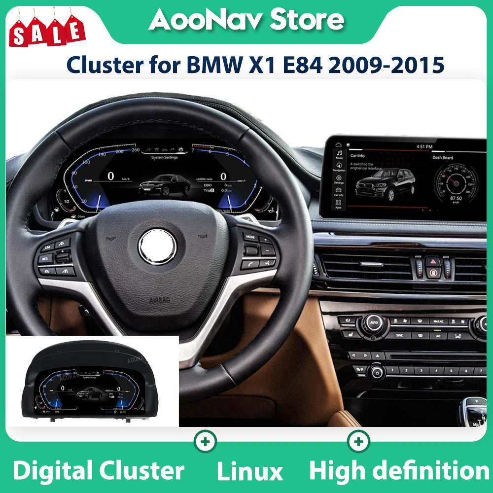 

2023 Latest Digital Cluster Instrument for BMW X1 E84 2009-2015 Original Car LCD Speedmeters Dashboard Player