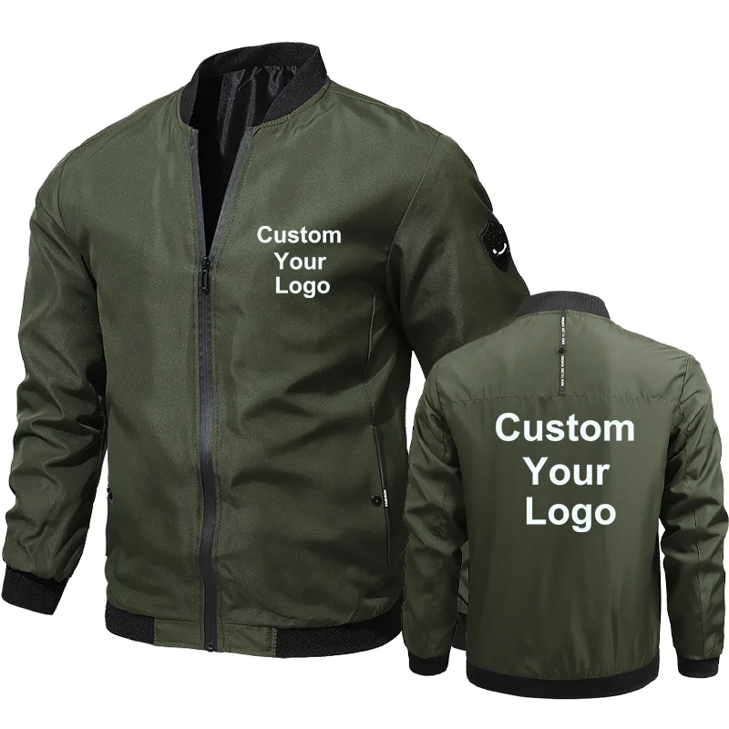 Мужская повседневная куртка на заказ ваш LogoLightweight осенняя Верхняя одежда