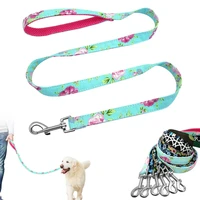 soft pet walking leashes chihuahua pitbull 4ft fashion pattern dog leash printed nylon pet leash rope for small medium dogs