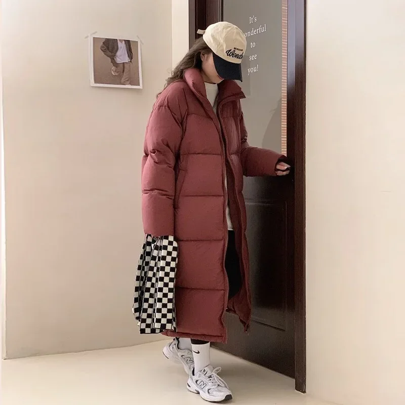 Пальто длинное женское зимнее на молнии