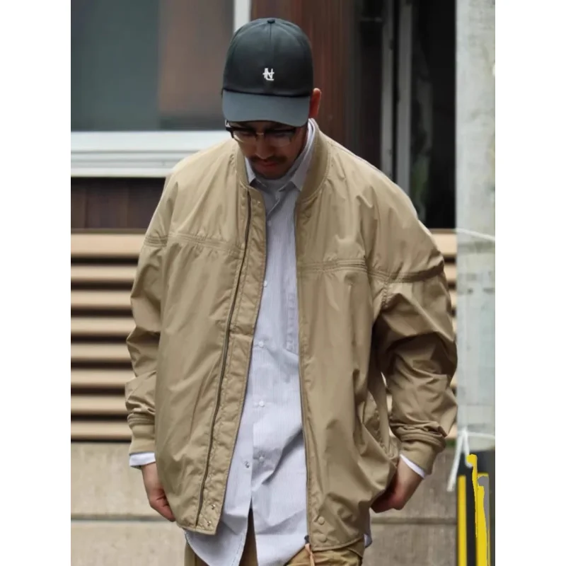 NANAMICA ретро бейсбольный воротник функциональная молния свободная уличная куртка