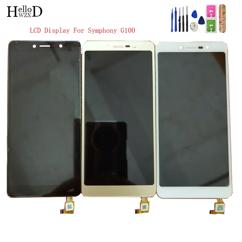 

5.45 inch Mobile LCD Display For Symphony G100 LCD Display Touch Screen Digitizer Assembly Lens Sensor Front Glass Tools