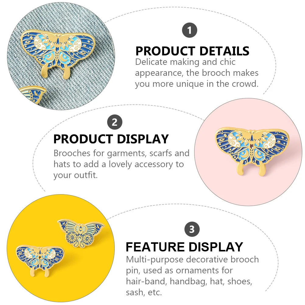 Брошь-бабочка из 4 шт. креативная булавка для груди с бабочками милая