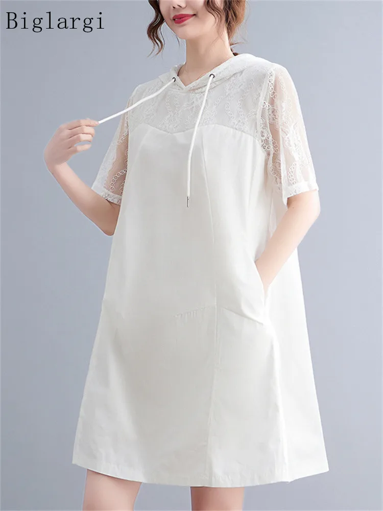 

Женская футболка с капюшоном, летняя, свободного покроя, корейский стиль, женщины большого размера размер