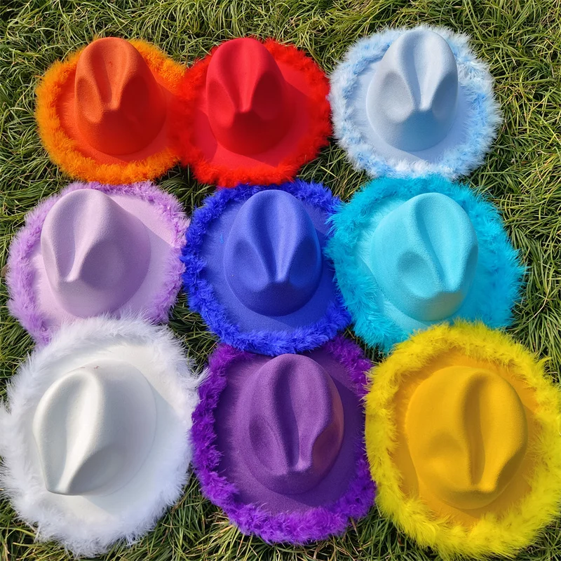 Шляпа Chaoyu мужская с широкими полями, мягкая фетровая винтажная, фиолетовая, в Корейском стиле, для осени и зимы