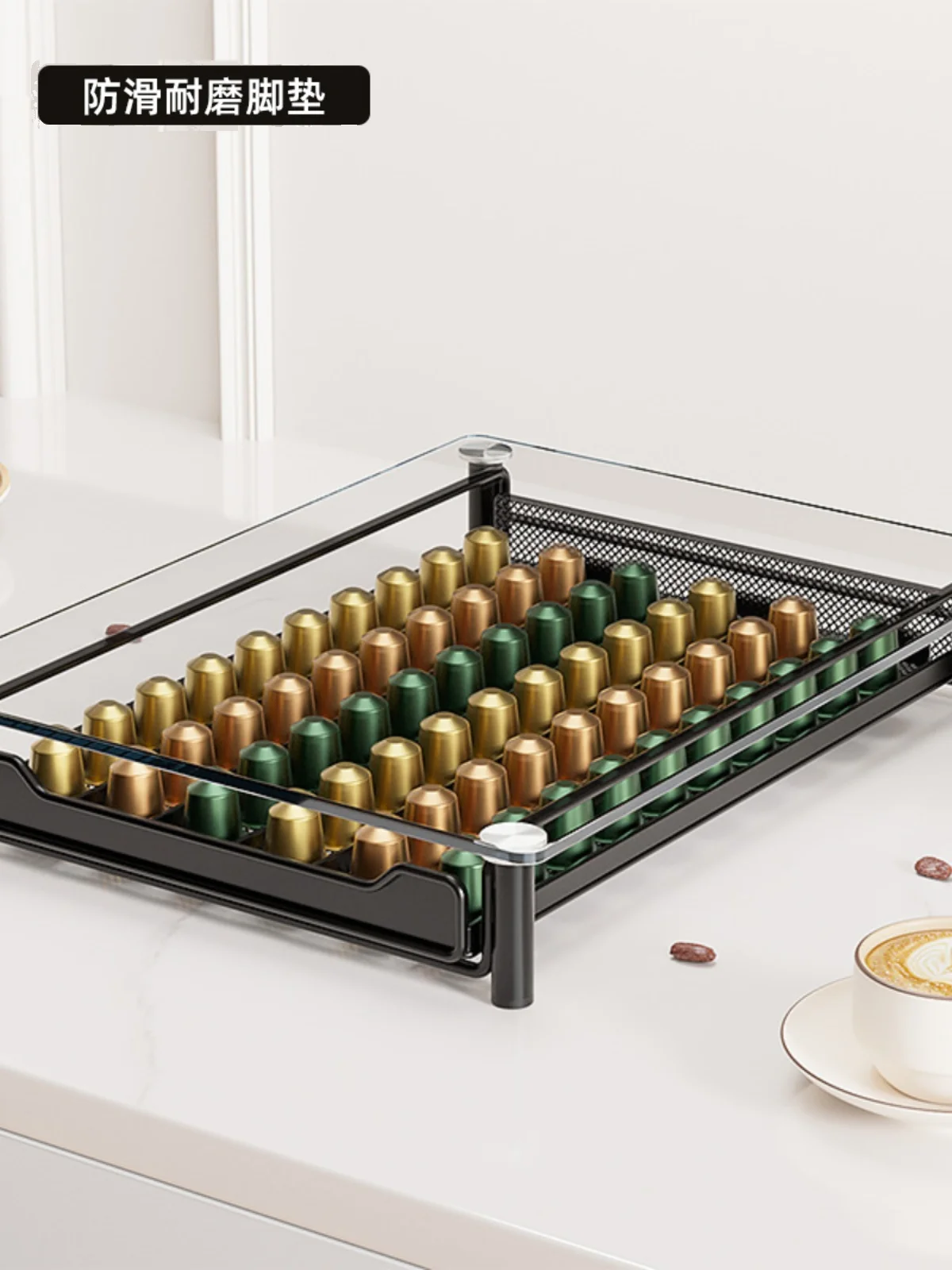 Держатель для капсул металлический органайзер кофейных Nespresso 60 чашек
