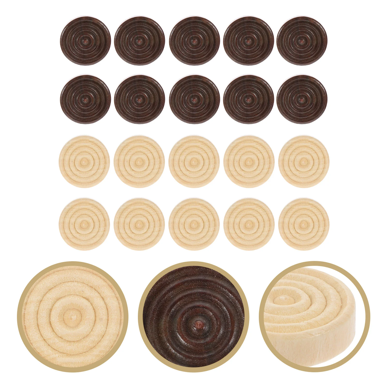 

Chess Accessories Wooden Draughts Simple Round Checkers Backgammon Game Accessory International Entertaining Toys